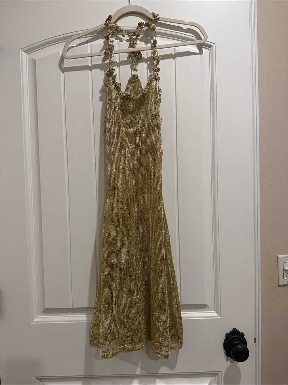 cult gaia Alonza Knit Dress in Gold